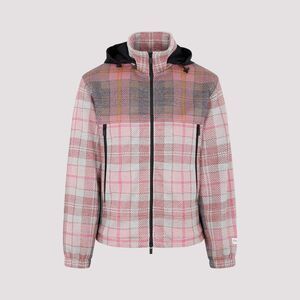 DIOR HOMME Plaid Hooded Jacket Men PINK & PURPLE Outerwear